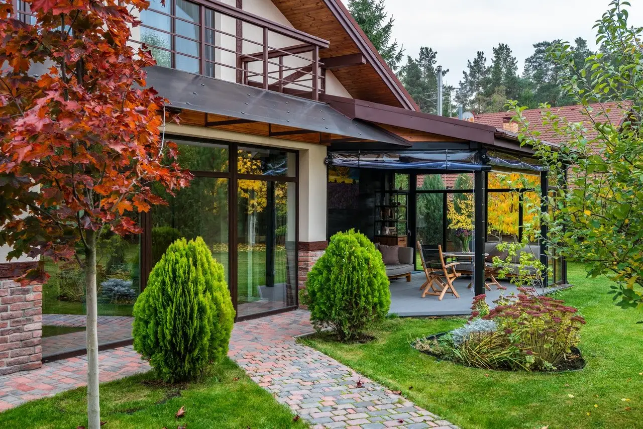 Northwest Arkansas home in autumn